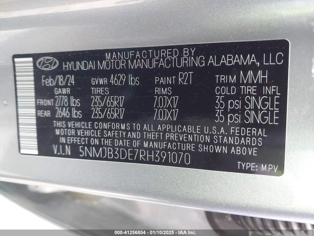 Hyundai TUCSON SEL 2024 5NMJB3DE7RH391070 Image 9