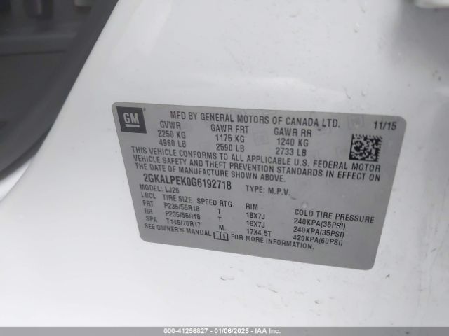 2GKALPEK0G6192718 GMC Terrain Slt