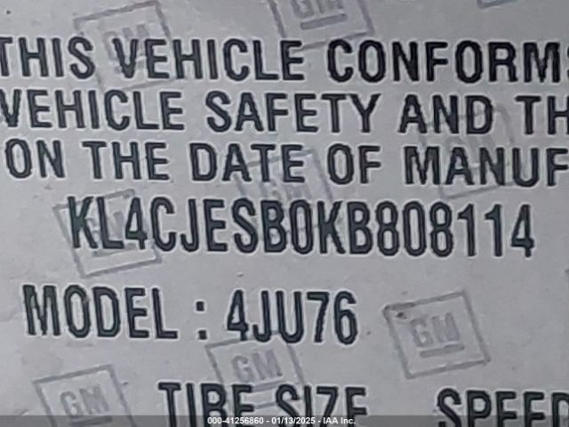 KL4CJESB0KB808114 Buick Encore Awd Preferred