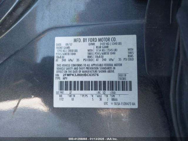 2FMPK3J80HBC63576 Ford EDGE SEL