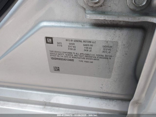 2010 CADILLAC CTS 1G6DH5EG5A0124685 Photo 8