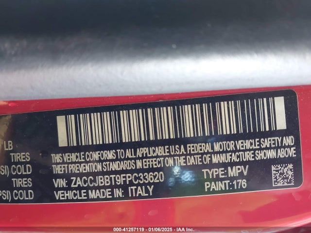 Jeep Renegade Latitude 2015 ZACCJBBT9FPC33620 Image 9