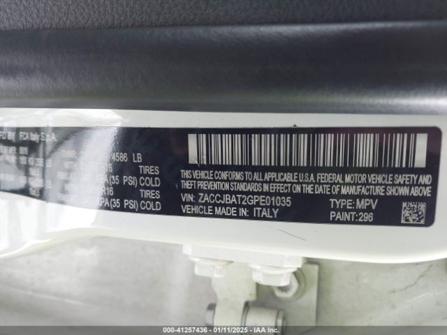 ZACCJBAT2GPE01035 Jeep Renegade Sport