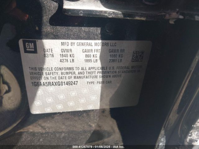 2016 CADILLAC ATS 1G6AA5RAXG0149247 Photo 8