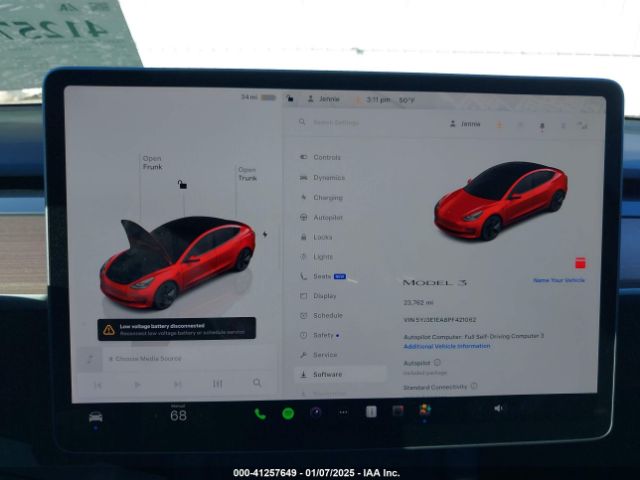 5YJ3E1EA8PF421062 Tesla Model 3 Rear-wheel Drive