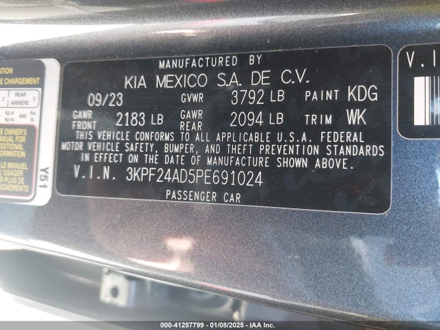 KIA Forte Lxs 2023 3KPF24AD5PE691024 Image 9