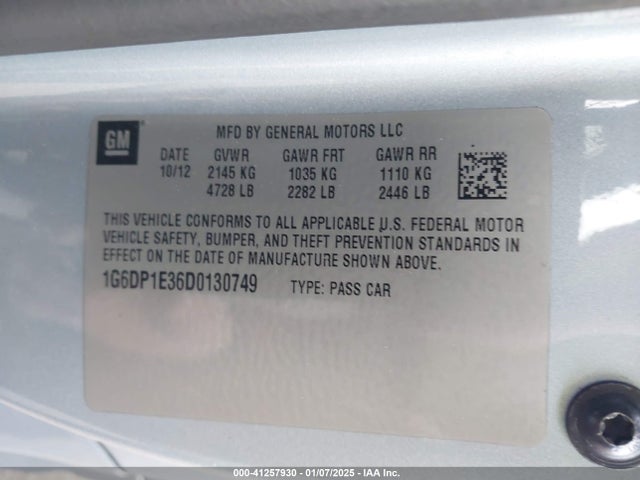 2013 CADILLAC CTS 1G6DP1E36D0130749 Photo 8