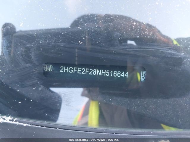 2HGFE2F28NH516644 Honda Civic Lx