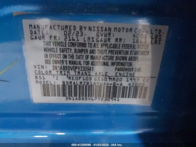 3N1AB8DV6PY230941 Nissan Sentra Sr Xtronic Cvt