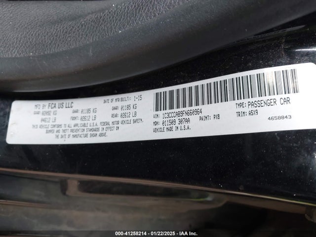 Aukcja sprzedaży 2015 Chrysler 200 Limited, vin: 1C3CCCAB9FN660964, numer aukcji: 41258214