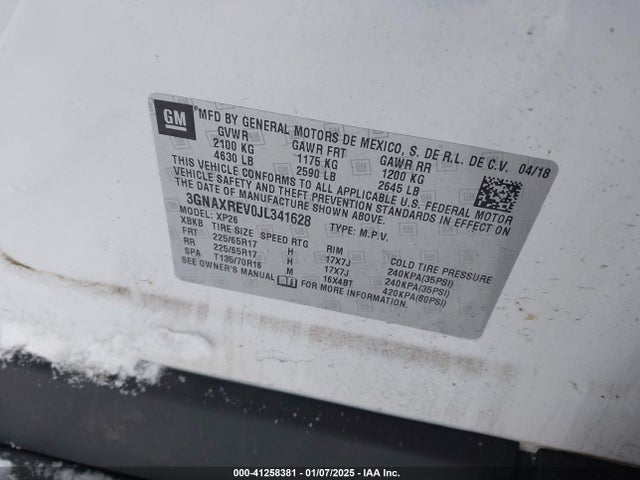 Chevrolet EQUINOX LS 2018 3GNAXREV0JL341628 Image 9