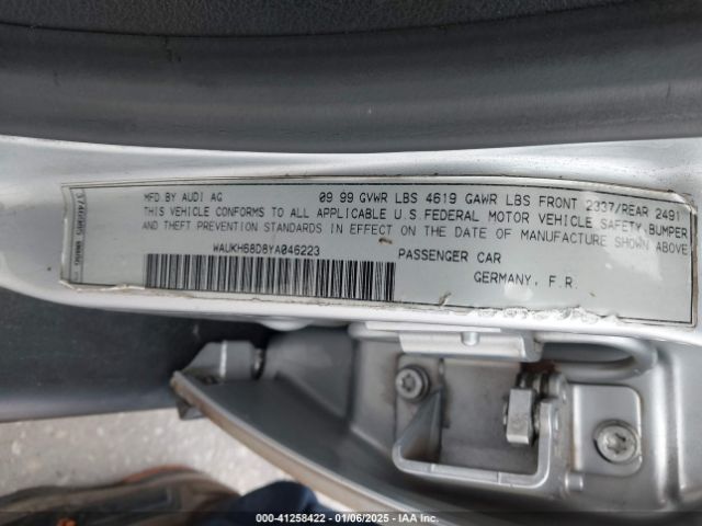 2000 AUDI A4 WAUKH68D8YA046223 Photo 8