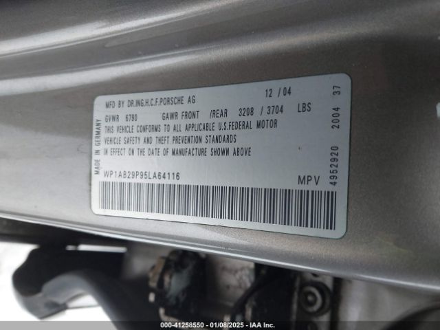 2005 PORSCHE CAYENNE WP1AB29P95LA64116 Photo 8