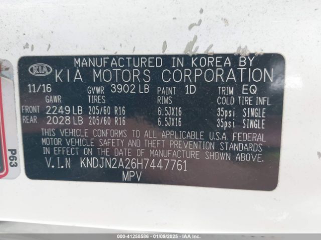 KNDJN2A26H7447761 KIA Soul