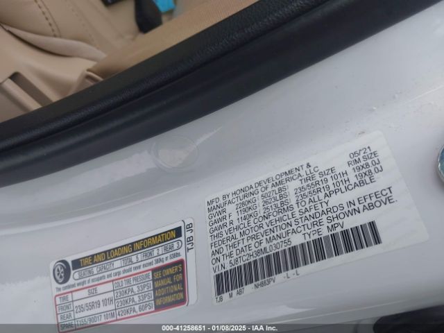 5J8TC2H38ML030755 Acura Rdx Standard