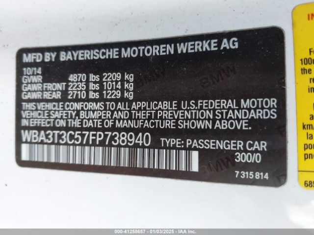 WBA3T3C57FP738940 BMW 435i
