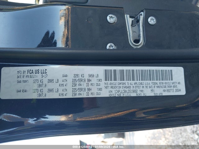 Jeep 2018 2018 1C4PJLCBXJD519092 Image 9