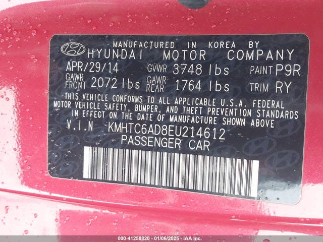 Hyundai Veloster Flex W/black 2014 KMHTC6AD8EU214612 Image 9