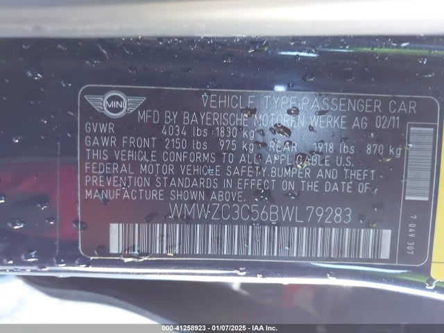 2011 MINI COOPER S COUNTRYMAN WMWZC3C56BWL79283 Photo 8