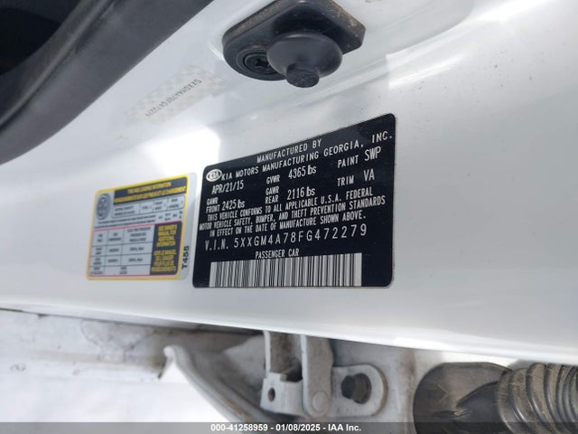 5XXGM4A78FG472279 KIA Optima Lx