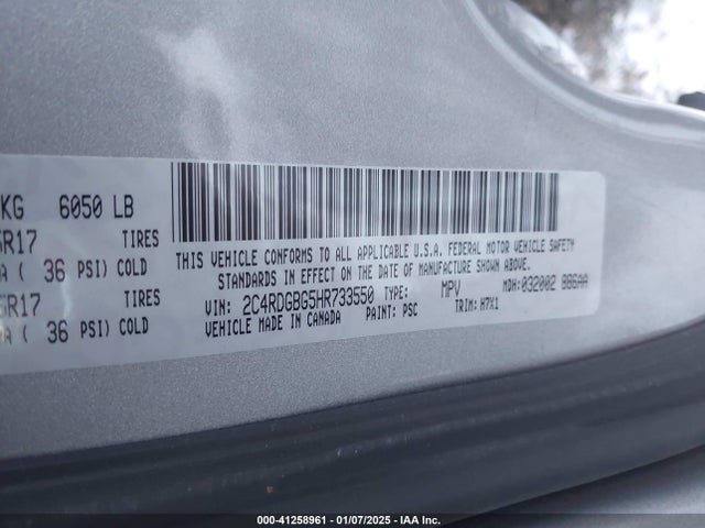 Dodge Grand Caravan Se 2017 2C4RDGBG5HR733550 Image 9