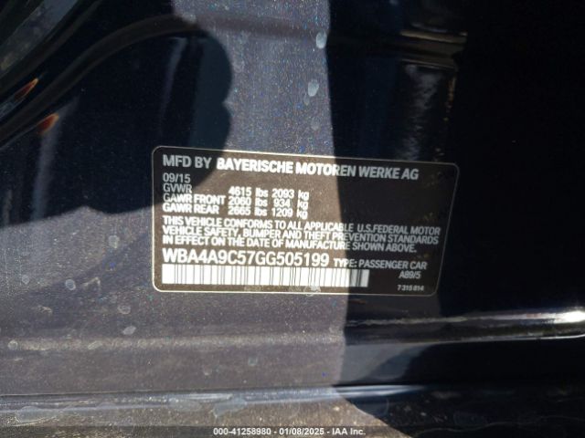 WBA4A9C57GG505199 BMW 428i Gran Coupe