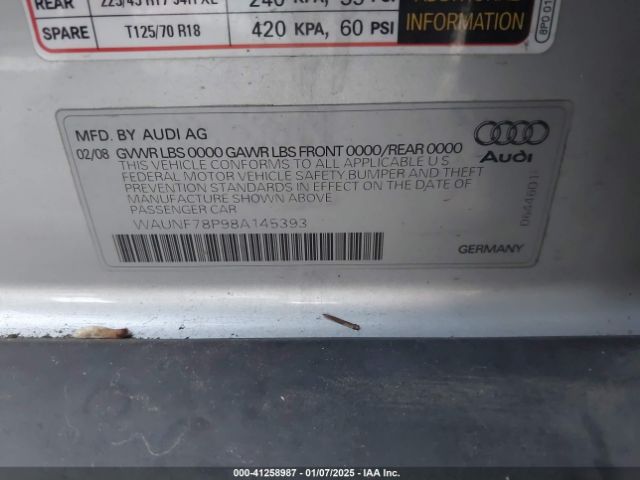 2008 AUDI A3 WAUNF78P98A145393 Photo 8