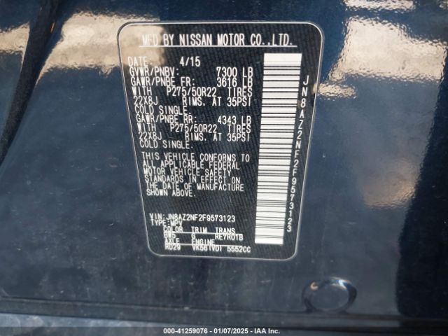 JN8AZ2NF2F9573123 Infiniti QX80