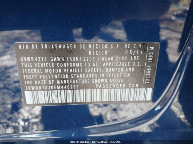 3VWD07AJ0EM440285 Volkswagen Jetta 1.8t Se