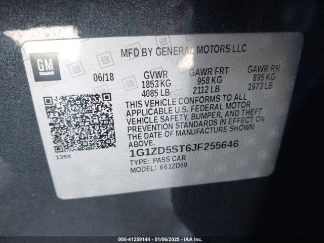 1G1ZD5ST6JF255646 Chevrolet MALIBU LT