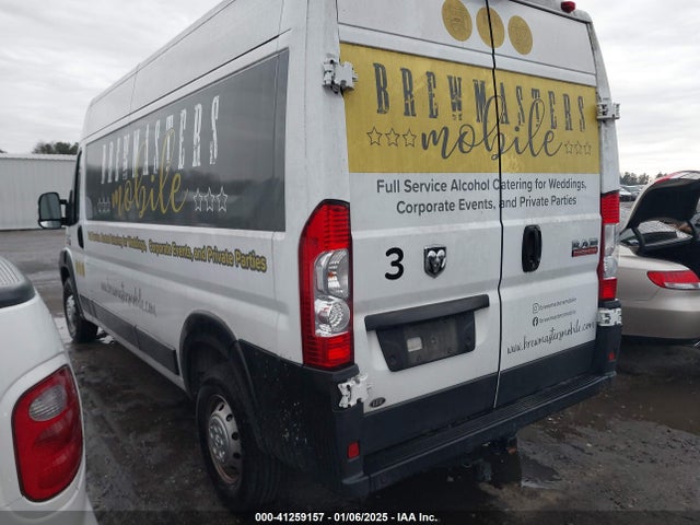 3C6TRVDGXLE110693 RAM Promaster 2500 High Roof 159 Wb