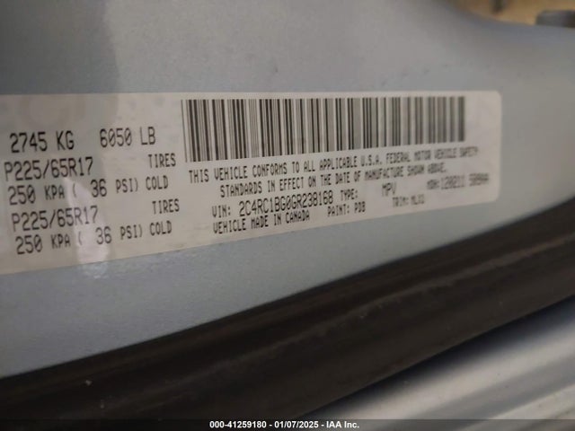 2C4RC1BG0GR238168 Chrysler Town & Country Touring
