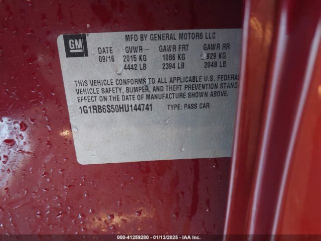 1G1RB6S50HU144741 Chevrolet Volt Premier