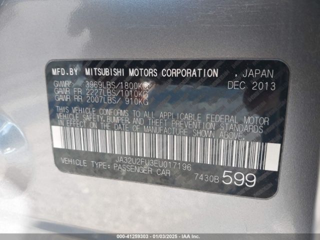 2014 MITSUBISHI LANCER JA32U2FU3EU017196 Photo 8