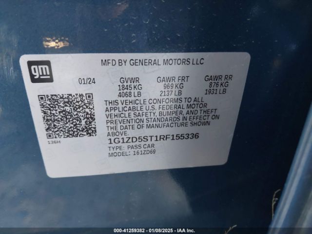 1G1ZD5ST1RF155336 Chevrolet MALIBU LT