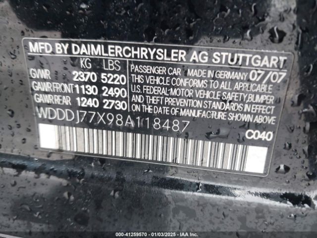 2008 MERCEDES-BENZ CLS 63 AMG WDDDJ77X98A118487 Photo 8