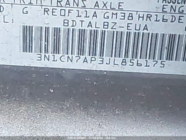 3N1CN7AP3JL856175 Nissan Versa 1.6 Sv