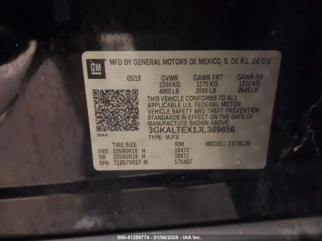 3GKALTEX1JL389856 GMC Terrain Sle