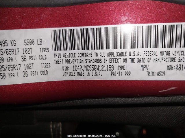 Jeep Cherokee Latitude 2016 1C4PJMCS5GW121159 Image 9
