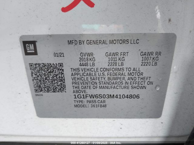 2021 CHEVROLET BOLT EV 1G1FW6S03M4104806 Photo 8