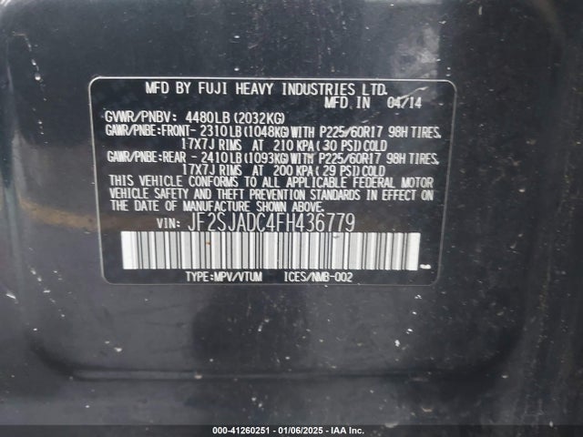 Subaru Forester 2.5i Premium 2015 JF2SJADC4FH436779 Image 9