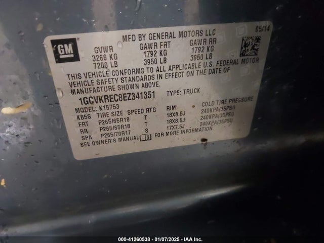 Chevrolet Silverado 1500 2lt 2014 1GCVKREC8EZ341351 Image 9