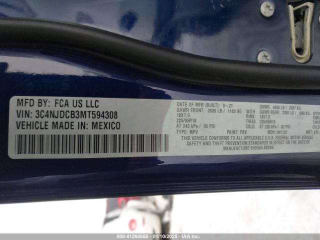 2021 JEEP COMPASS 3C4NJDCB3MT594308 Photo 8