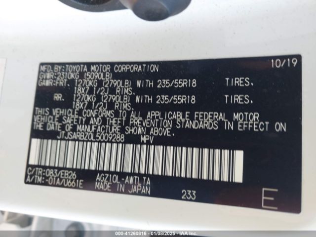 JTJSARBZ0L5009288 Lexus Nx 300 F Sport