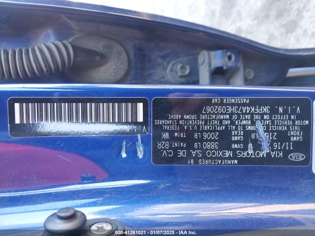 KIA FORTE LX 2017 3KPFK4A73HE092067 Image 9