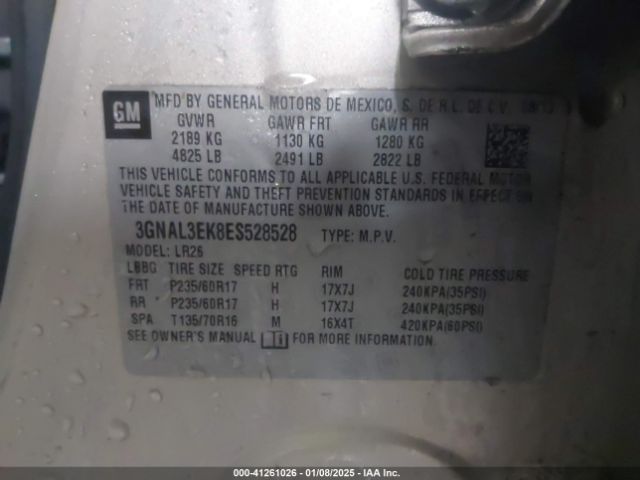 3GNAL3EK8ES528528 Chevrolet Captiva Sport Lt
