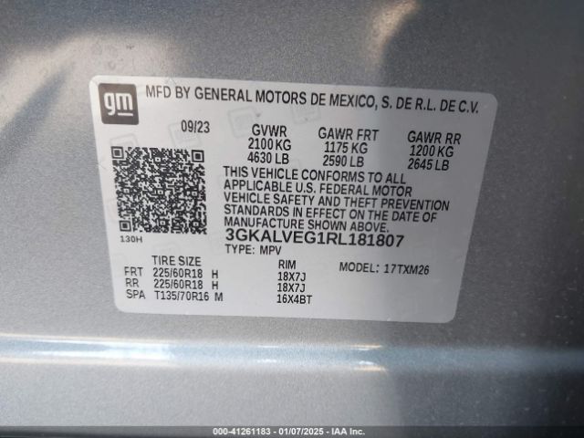 3GKALVEG1RL181807 GMC Terrain Awd Slt