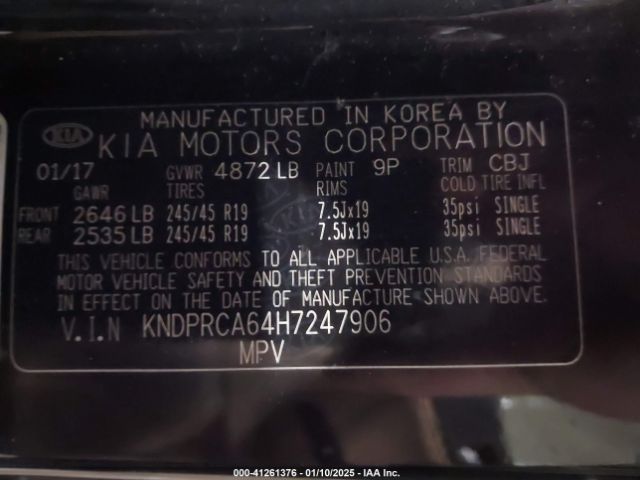 KNDPRCA64H7247906 KIA Sportage Sx Turbo