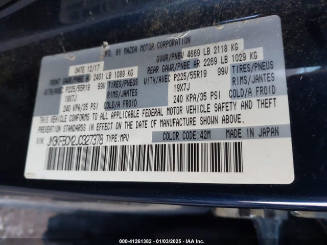Mazda Cx-5 Touring 2018 JM3KFBCM2J0327378 Image 9