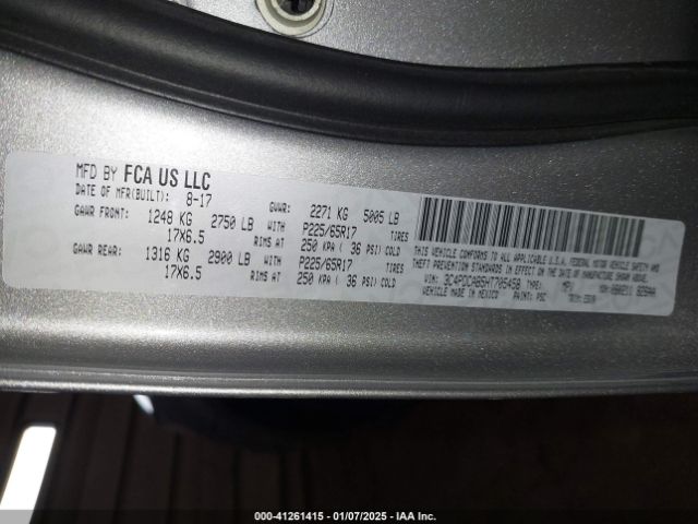 3C4PDCAB5HT705458 Dodge JOURNEY SE
